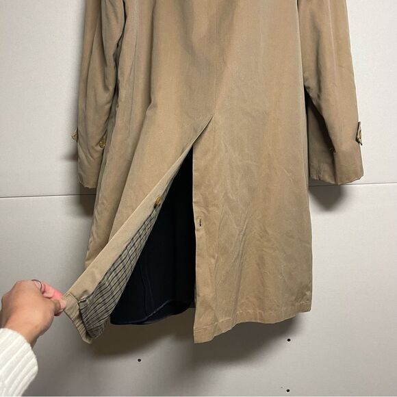 Brooks Brothers Traveler England Heavy Duty Canvas Wool Lined Trench Jacket - Picture 10 of 16